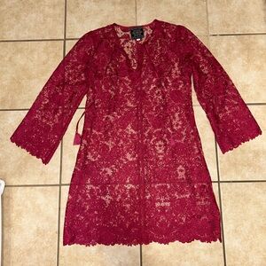 Johnny Was sheer dress/ cover up xs